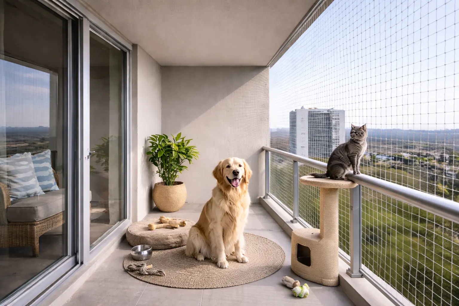 Bite-Proof Pet Safety Nets for Apartments